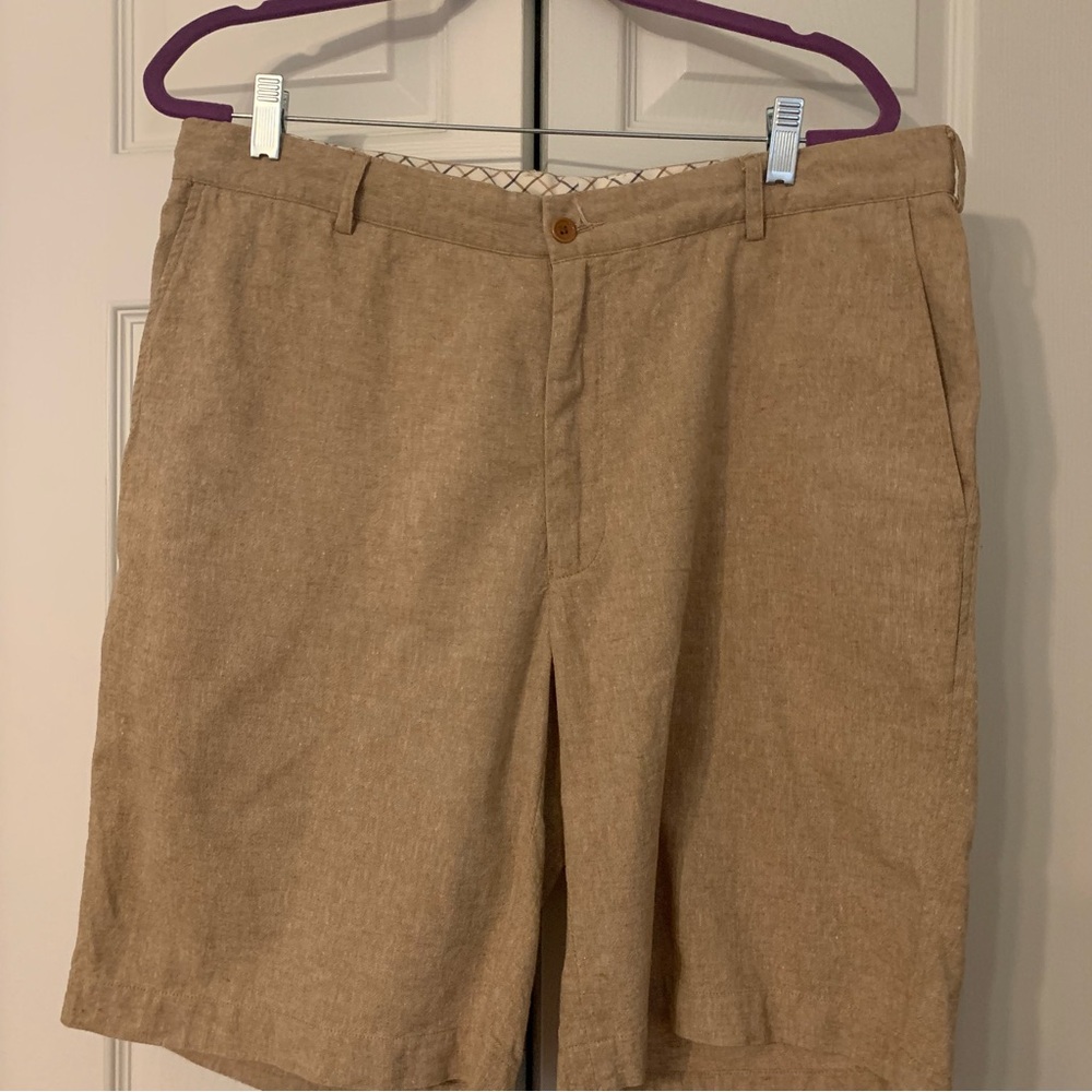 Scott Barber Linen Men's Tan Shorts Size 36